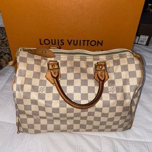 Authentic. LOUIS VUITTON
DAMIER AZUR SPEEDY 30